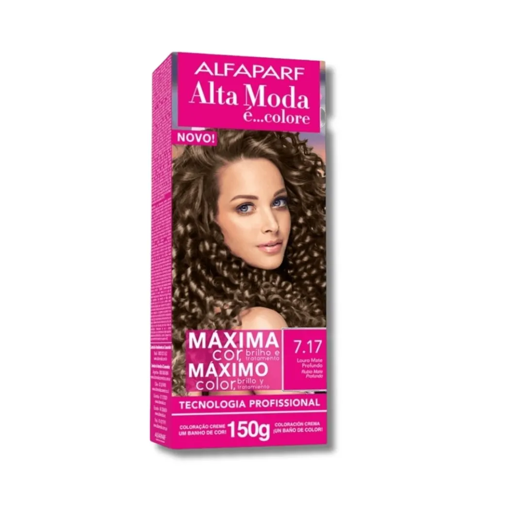 Tintura Alfaparf Alta Moda 7.17 Louro Mate Profundo