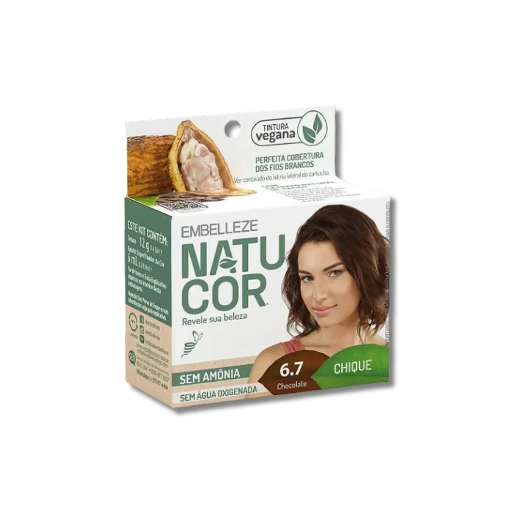Tintura Natucor  6.7 Chocolate  Sem Amônia
