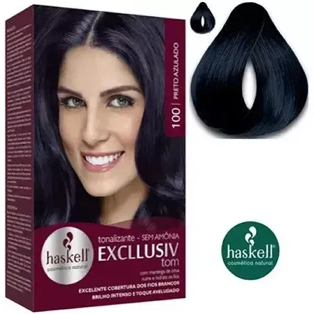 Tonalizante Excllusiv Tom 100 Preto Azulado - Haskell