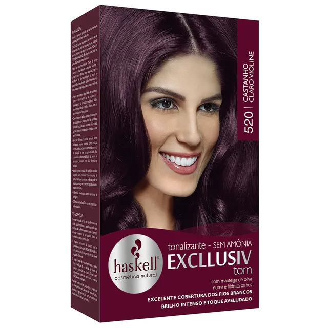 Tonalizante Excllusiv Tom 520 Castanho Claro Violine - Haskell