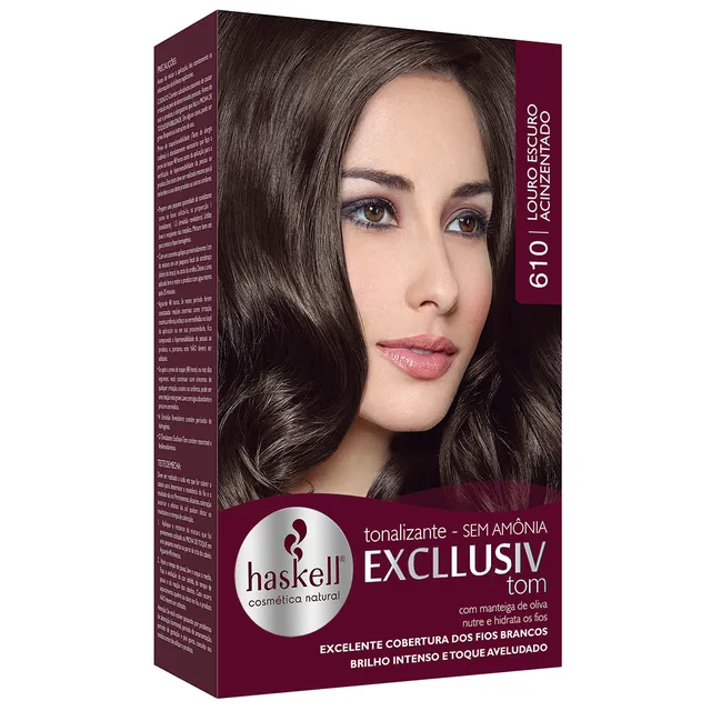 Tonalizante Excllusiv Tom 610 Louro Escuro Acinzentado - Haskell
