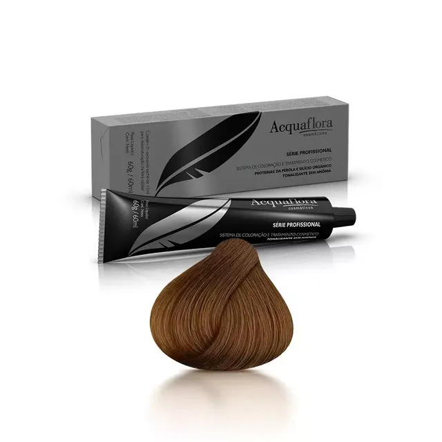 Tonalizante Sem Amônia 7.7 Loiro Natural Marrom - Acquaflora