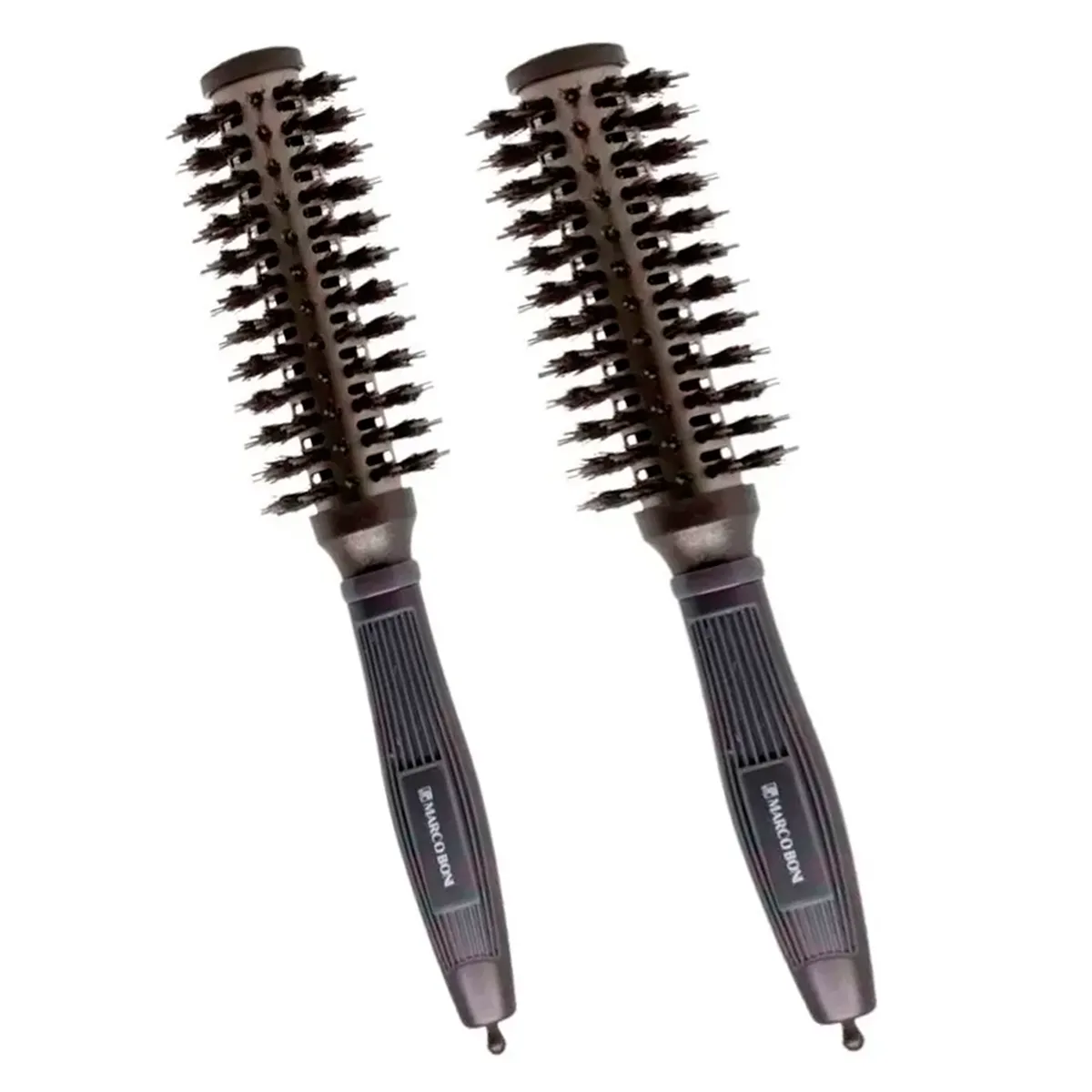 Kit 2 Escovas de Cabelo Thermal Metallic Total Air Marco Boni Cinza