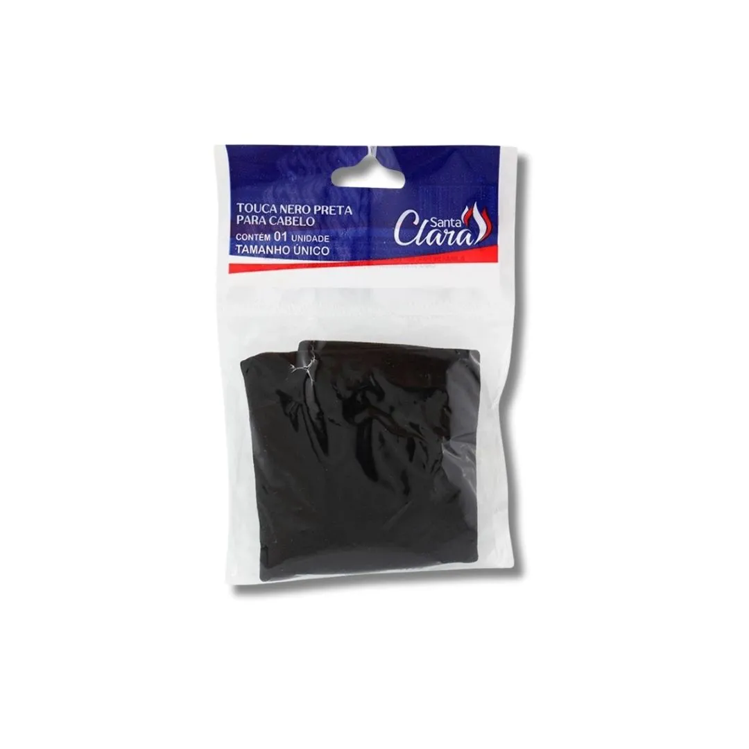 Touca de Cabelo Nero Preta C/Barra Santa Clara Ref.1424