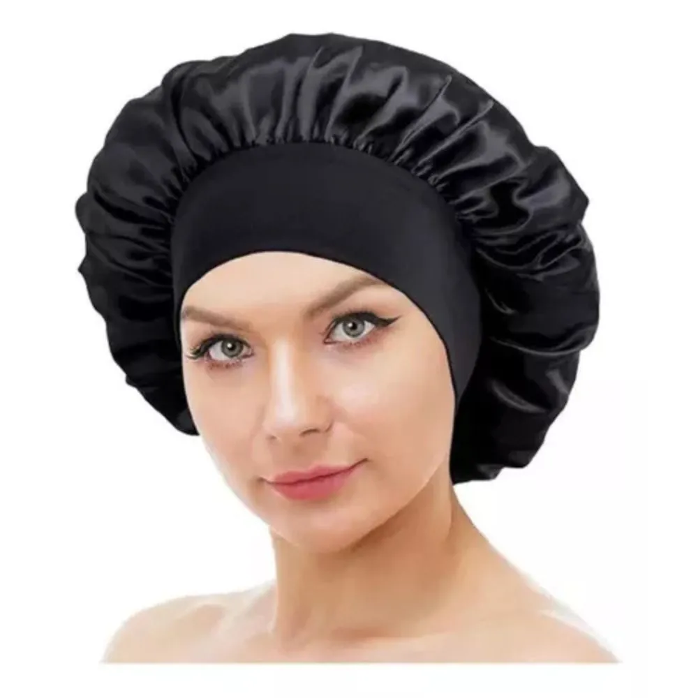 Touca de Cetim Dupla com Faixa - Cores Diversas