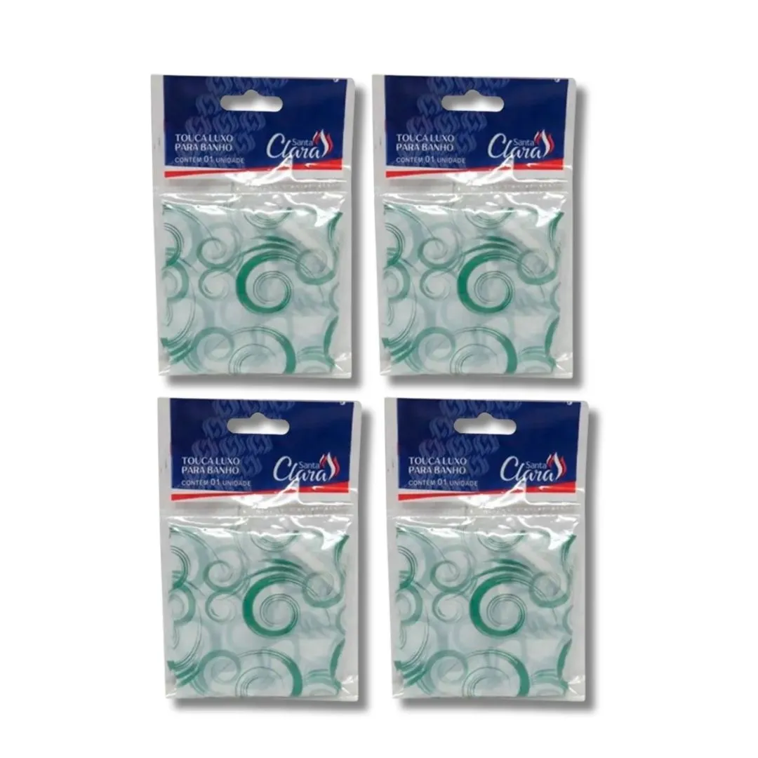 Touca Para Banho Luxo Santa Clara Ref.68 Kit C/4 Unidades