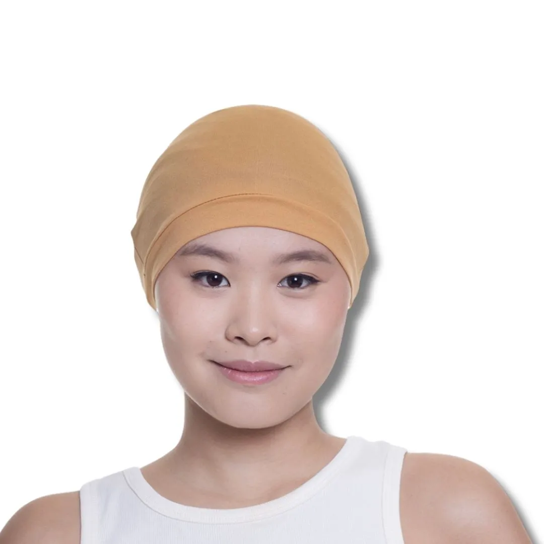 Touca para Cabelo Nero com Barra Santa Clara Bege Ref.1426