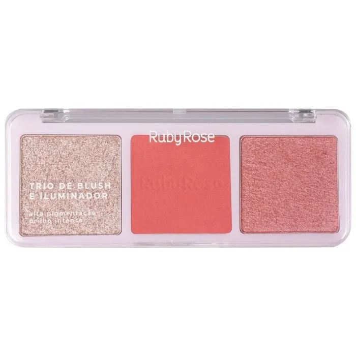 Trio De Blush E Iluminador HL110 B10 BH30 HB5833 Rubyrose