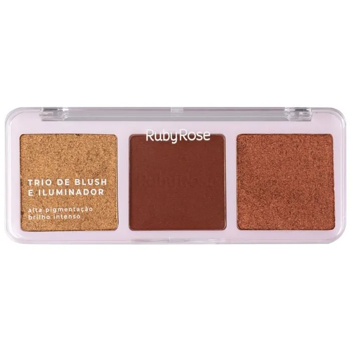 Trio De Blush E Iluminador HL90 B30 BH20 HB5832 Rubyrose