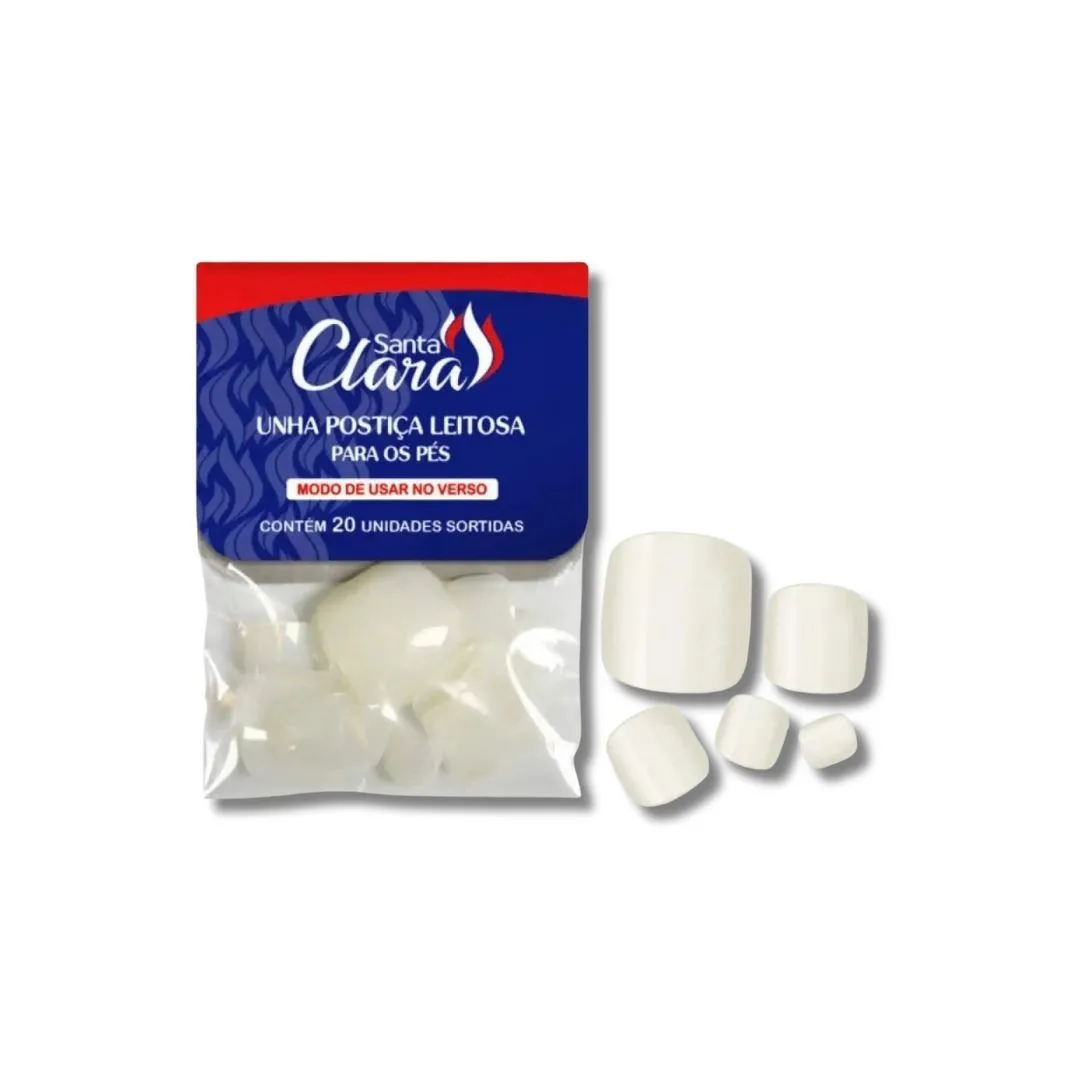 Unha Postiças Para Pés Santa Clara Com 20 Unidades Ref.3320