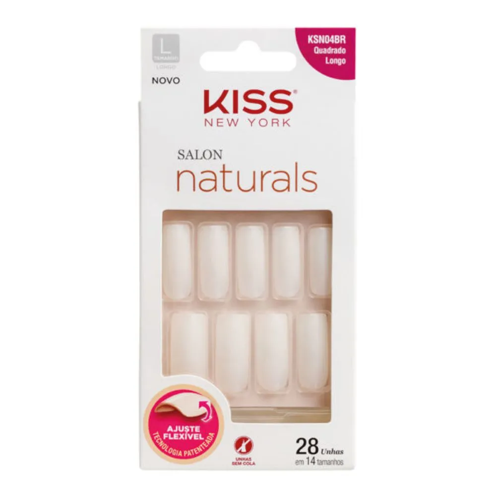 Unhas Kiss Quadrado Longo 28un
