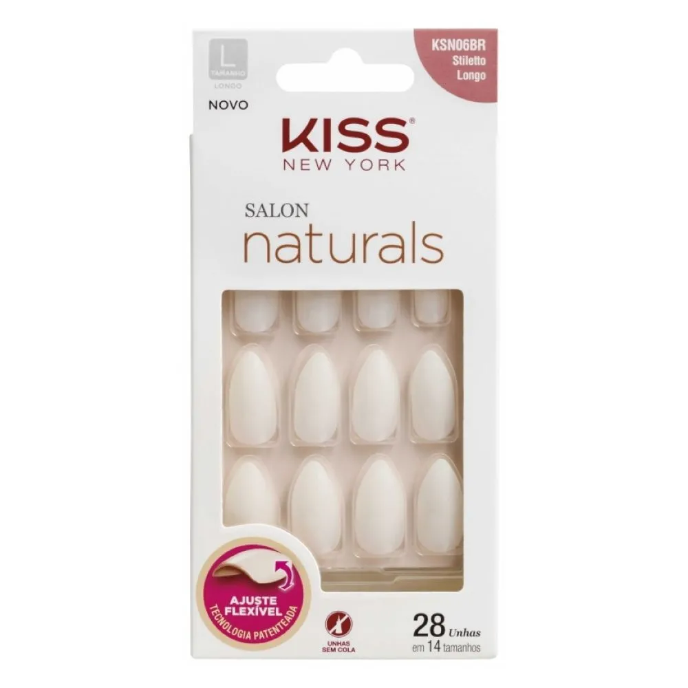 Unhas Kiss Stiletto Longo 28un