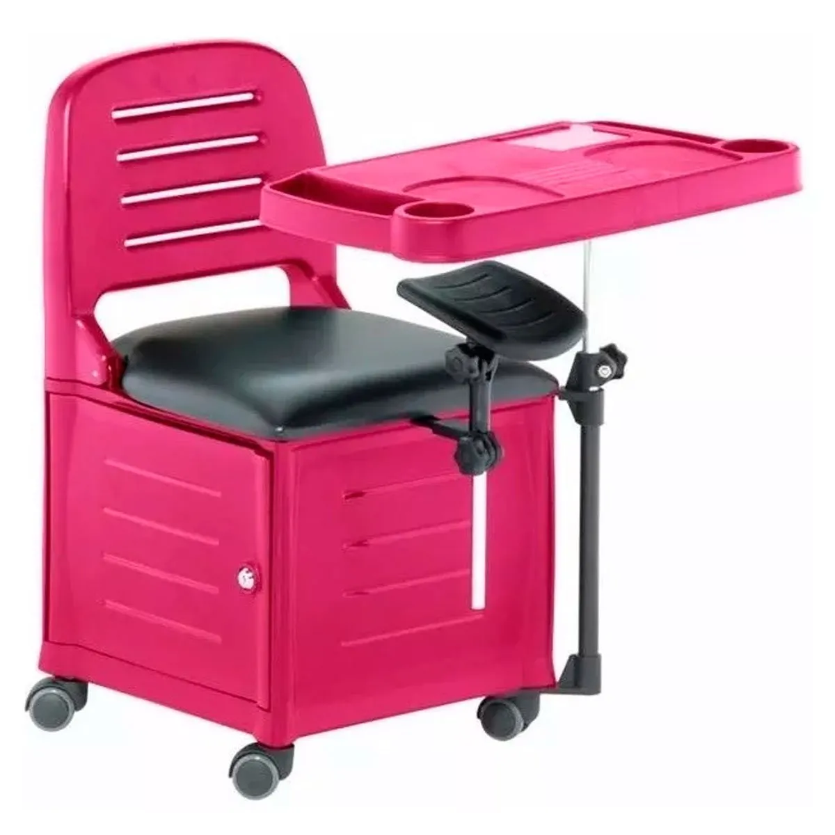 Cadeira Cirandinha Manicure Profissional Veneza Dompel Rosa