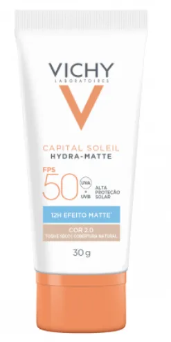 Vichy Protetor Solar Facial Hydra-matte Fps 50 Cor 2.0 30g