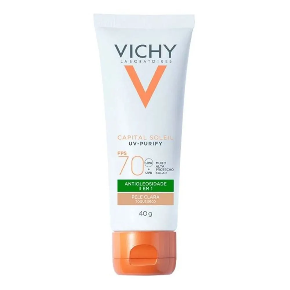 Vichy Protetor Solar Facial Capital Soleil Purify FPS70 Cor Clara 40G