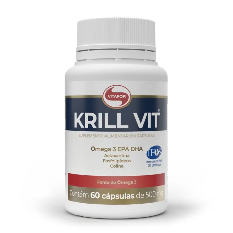 Vitafor Krill Vit Ômega 3 500mg 60 Cápsulas