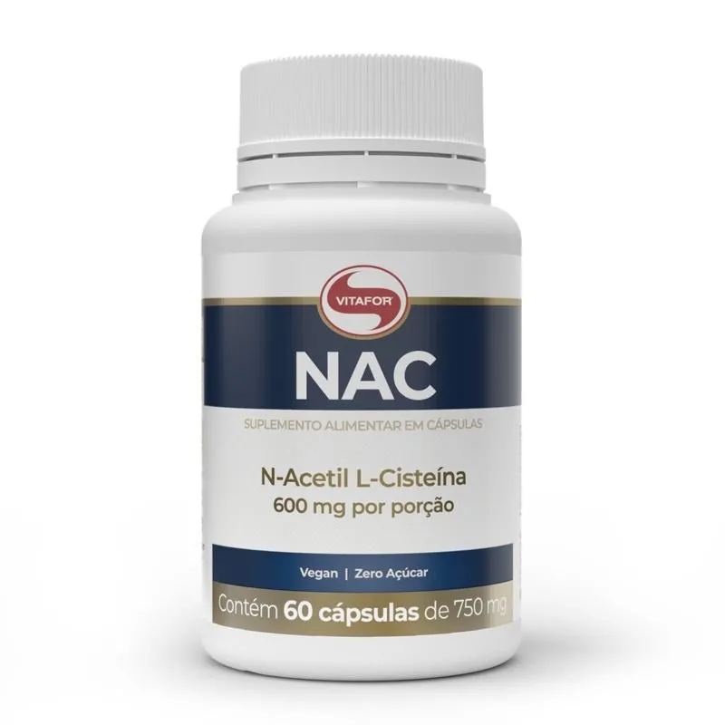 Vitafor Nac N-Acetil L-Cisteína 750mg 60 Cápsulas