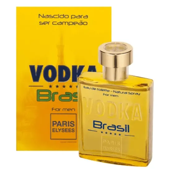 PERFUME MASCULINO VODKA BRASIL AMARELO PARIS ELYSEES EAU DE TOILETTE - 100ml