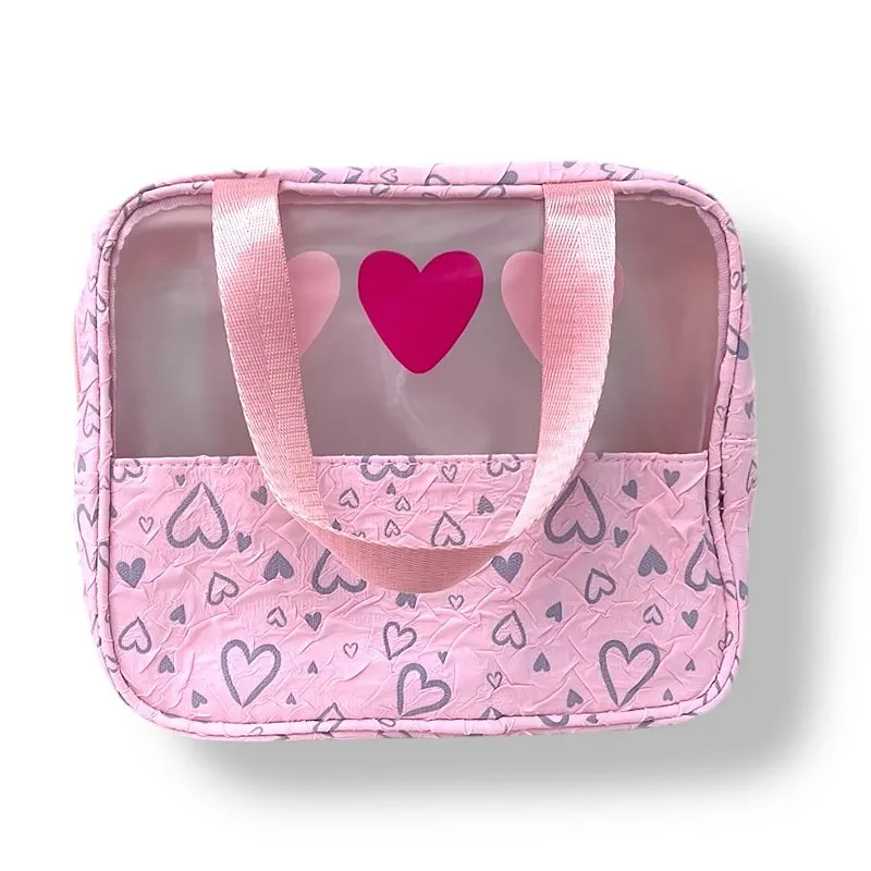 BOLSA NECESSAIRE CORAÇÃO MÉDIA CORES DIVERSAS