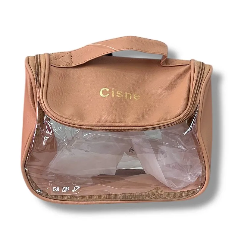 NECESSAIRE METADE TRANSPARENTE PEQUENA CORES DIVERSAS